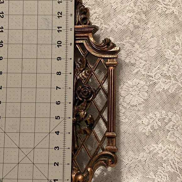 Fruit/Flowers/ Cornucopia WALL ART SET OF 4 COPPER/GOLD tone Resin/plastic 1971 - Picture 5 of 8